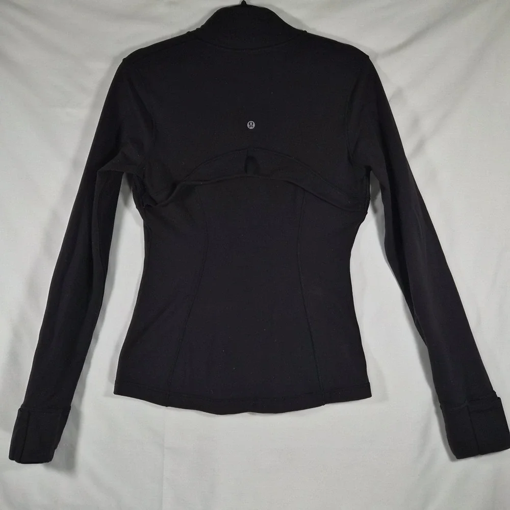 Lululemon Define Jacket Black Full Zip Women's Size 6 Luon Thumbholes